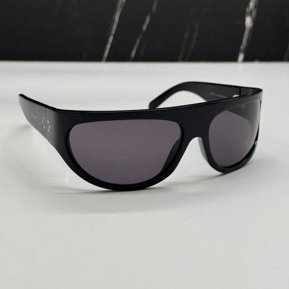 NEW CL40272I 01A CELINE SUNGLASSES SHINY BLACK UNISEX EYEWEAR CELINE - Picture 3 of 12